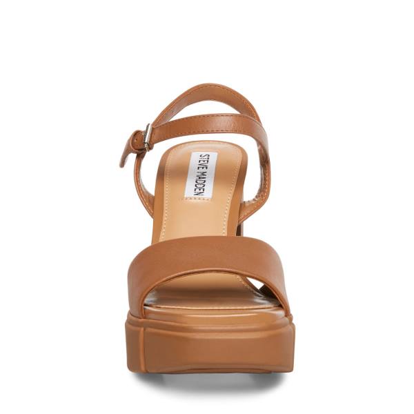 Steve Madden Rayden Tan Läder Heel Högklackade Skor Dam Bruna | SM-019QD