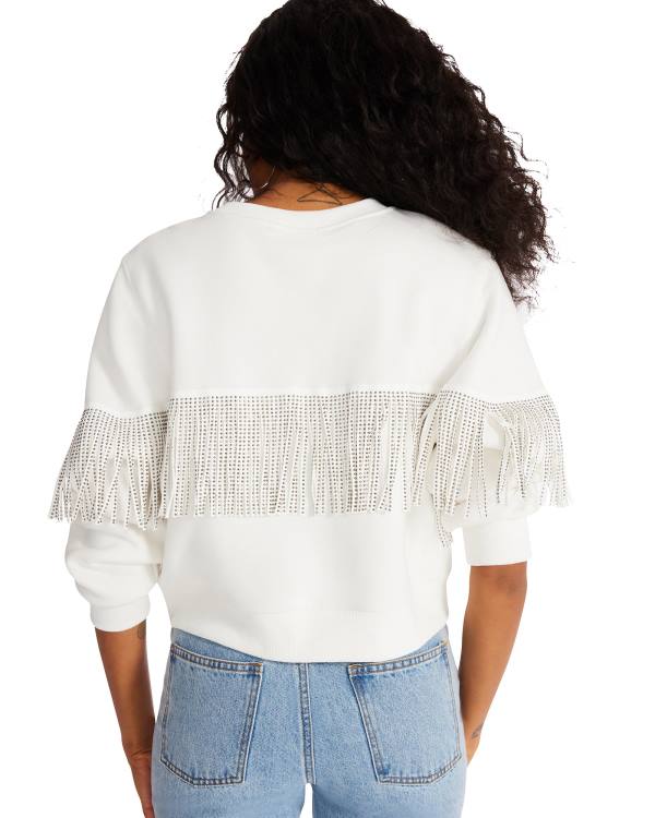 Steve Madden Rhinestone Fringe Crew Neck Blast Dam Vita | SM-257TB