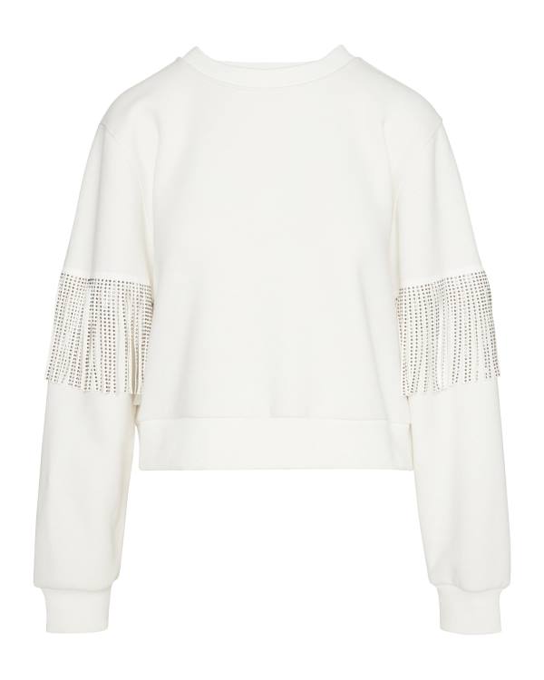 Steve Madden Rhinestone Fringe Crew Neck Blast Dam Vita | SM-257TB