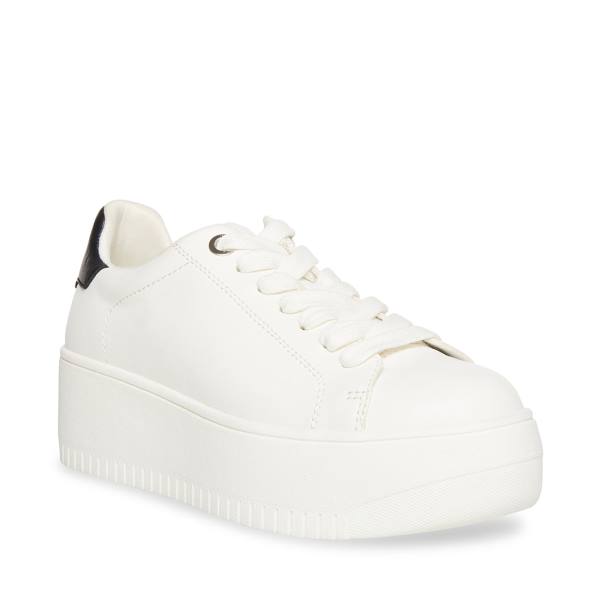 Steve Madden Rockaway Sneakers Dam Vita Svarta | SM-201SD