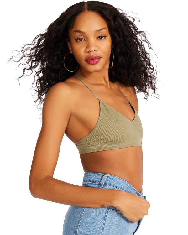 Steve Madden Roo Mesh Bralette Blast Dam Olivgröna | SM-269GS