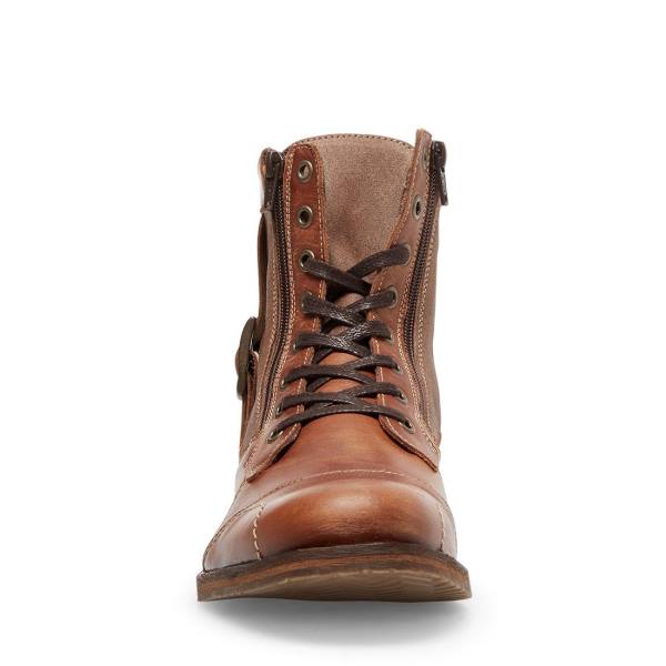 Steve Madden Sidetrack Cognac Läder Stövlar Herr Bruna | SM-847BK