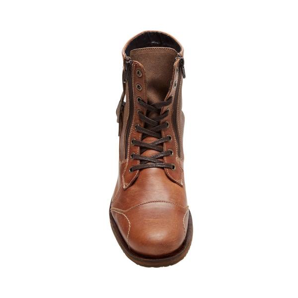 Steve Madden Sidetrack Cognac Läder Stövlar Herr Bruna | SM-847BK