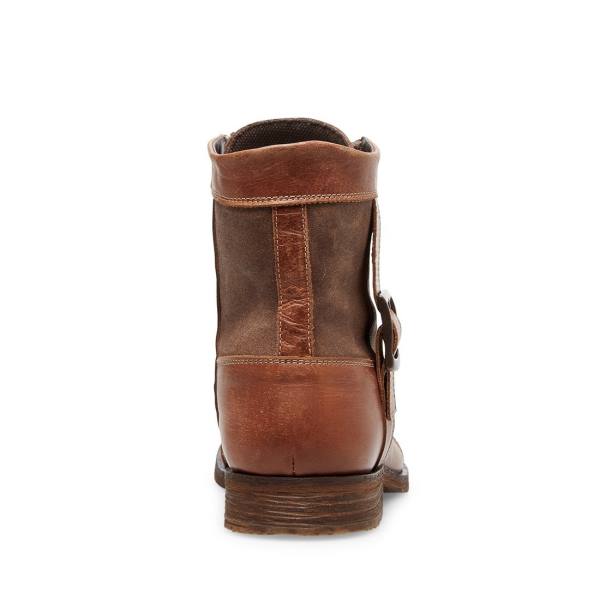 Steve Madden Sidetrack Cognac Läder Stövlar Herr Bruna | SM-847BK