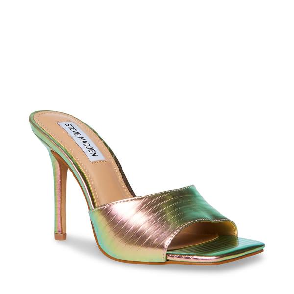 Steve Madden Signal Metallic Heel Högklackade Skor Dam Metal Olika Färger | SM-186NG