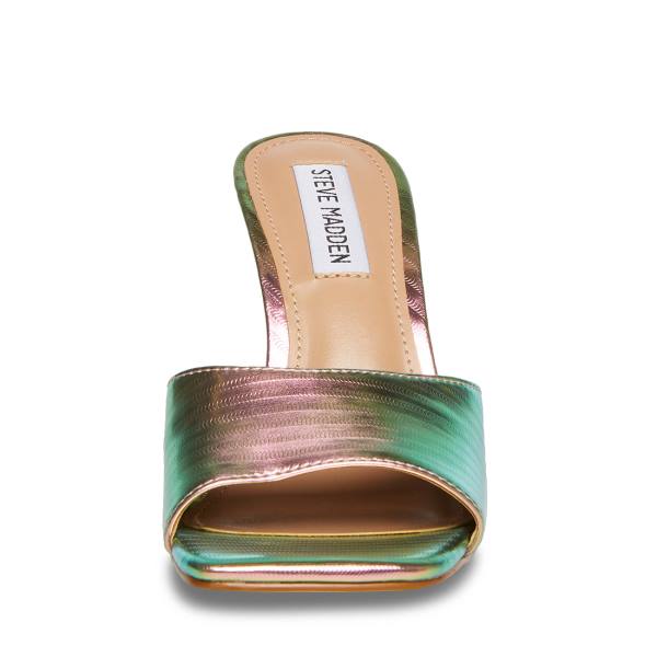 Steve Madden Signal Metallic Heel Högklackade Skor Dam Metal Olika Färger | SM-186NG