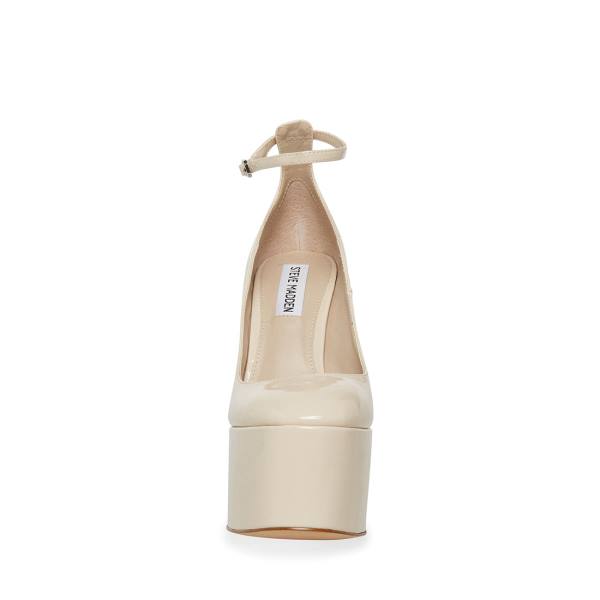 Steve Madden Skyrise Bone Lack Heel Högklackade Skor Dam Beige | SM-264WB