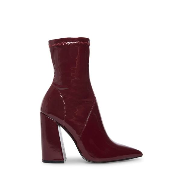 Steve Madden Slade Burgundy Lack Kängor Dam Vinröda | SM-691MF