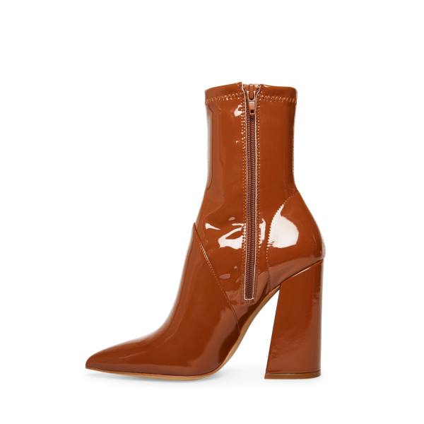 Steve Madden Slade Cognac Lack Kängor Dam Bruna | SM-748QR