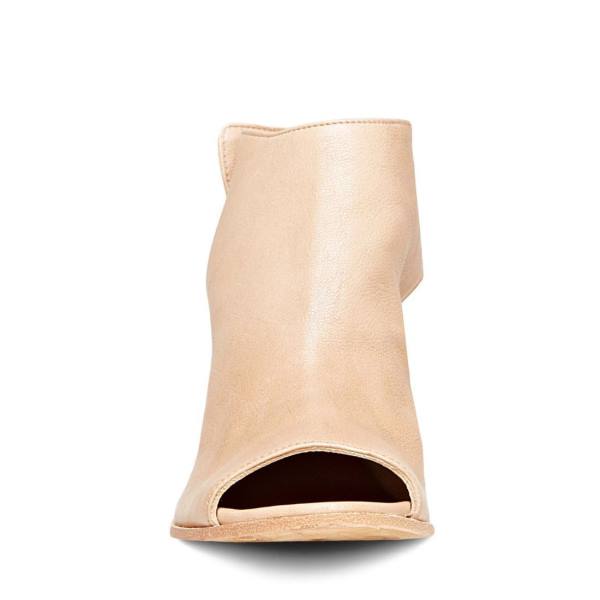 Steve Madden Slater Natural Läder Heel Högklackade Skor Dam Beige | SM-587EB