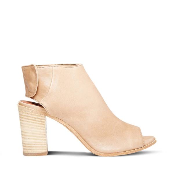 Steve Madden Slater Natural Läder Heel Högklackade Skor Dam Beige | SM-587EB