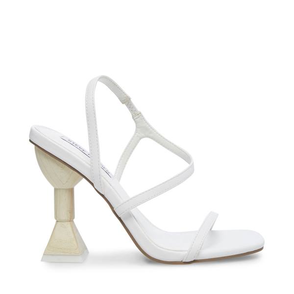 Steve Madden Structure Heel Högklackade Skor Dam Vita | SM-412WN