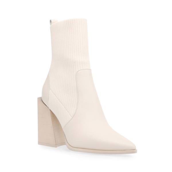 Steve Madden Tackle Bone Läder Kängor Dam Beige | SM-306RJ