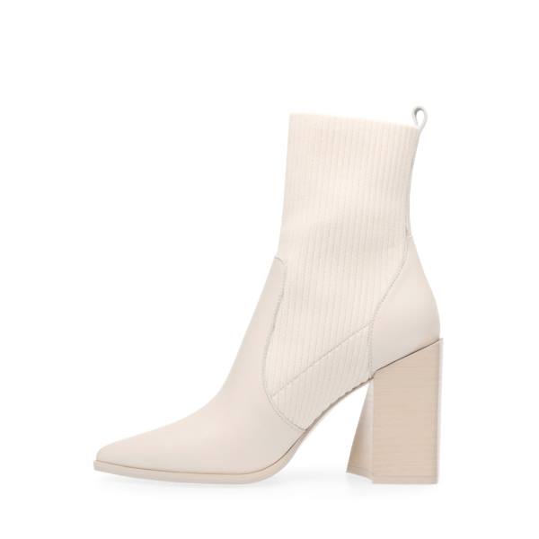 Steve Madden Tackle Bone Läder Kängor Dam Beige | SM-306RJ