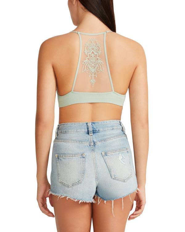 Steve Madden The Ella Mesh Bralette Sage Blast Dam Gröna | SM-642YO