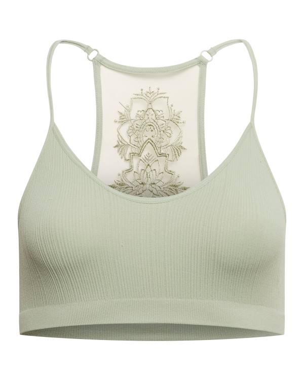 Steve Madden The Ella Mesh Bralette Sage Blast Dam Gröna | SM-642YO