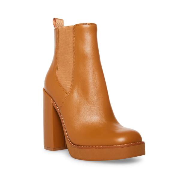 Steve Madden Triple Cognac Läder Kängor Dam Bruna | SM-809CX