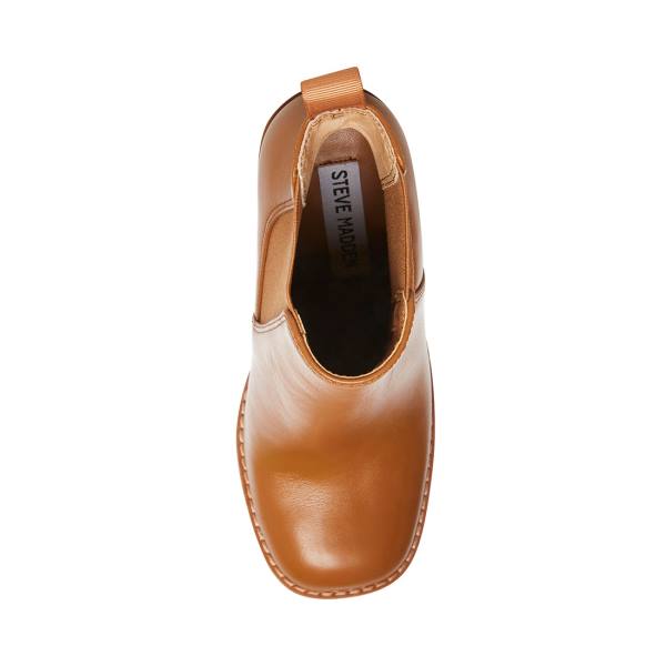 Steve Madden Triple Cognac Läder Kängor Dam Bruna | SM-809CX