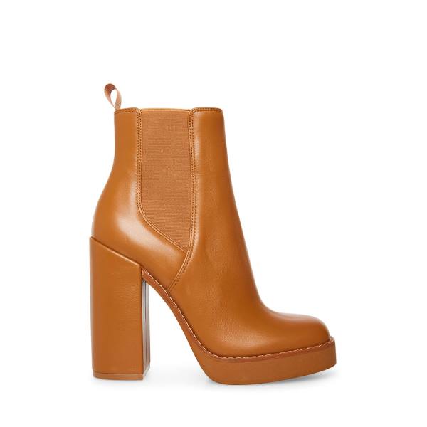 Steve Madden Triple Cognac Läder Kängor Dam Bruna | SM-809CX