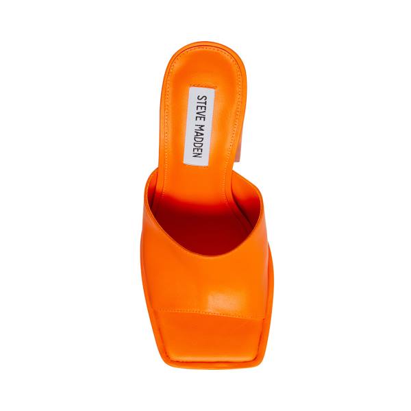 Steve Madden Trixie Läder Heel Högklackade Skor Dam Orange | SM-095XW