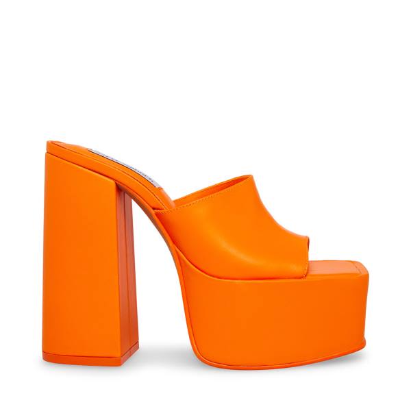 Steve Madden Trixie Läder Heel Högklackade Skor Dam Orange | SM-095XW