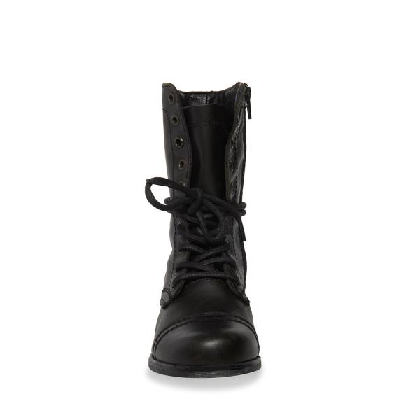 Steve Madden Troopa Läder Kängor Dam Svarta | SM-530EU