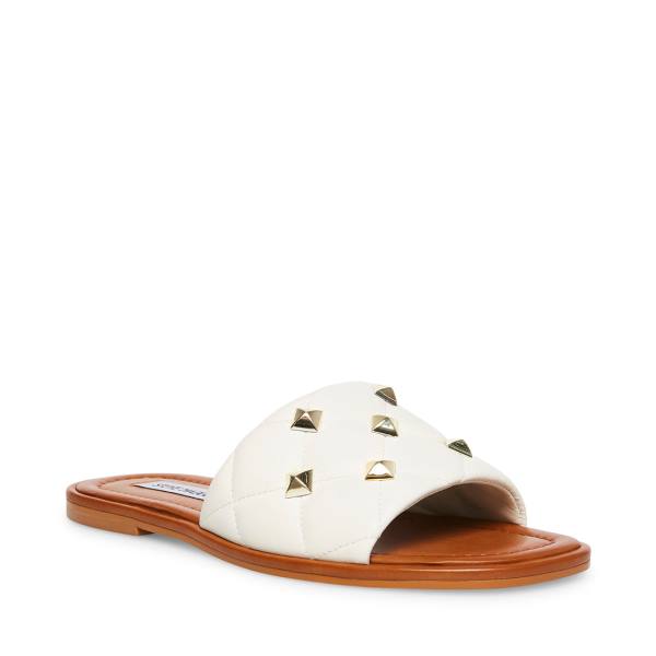 Steve Madden Trouble Läder Sandaler Dam Vita | SM-947HC