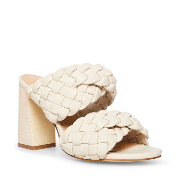 Steve Madden Twisted Bone Heel Högklackade Skor Dam Beige | SM-806AG