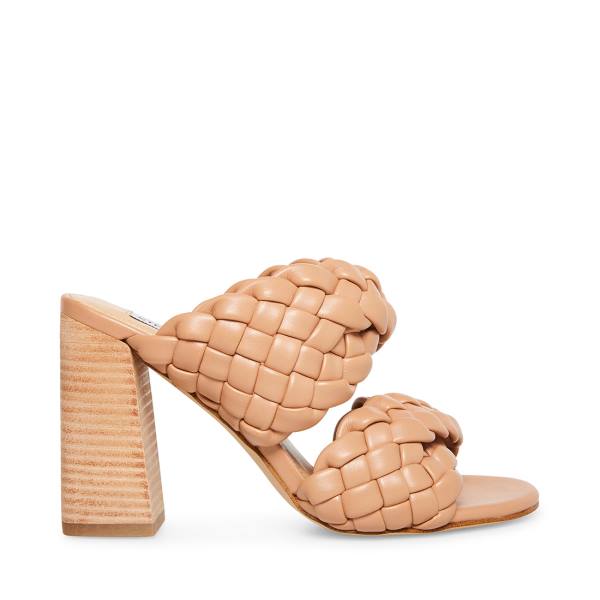 Steve Madden Twisted Tan Heel Högklackade Skor Dam Bruna | SM-062KM