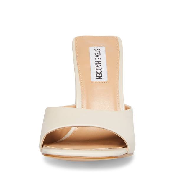 Steve Madden Twists Bone Läder Heel Högklackade Skor Dam Beige | SM-649DS