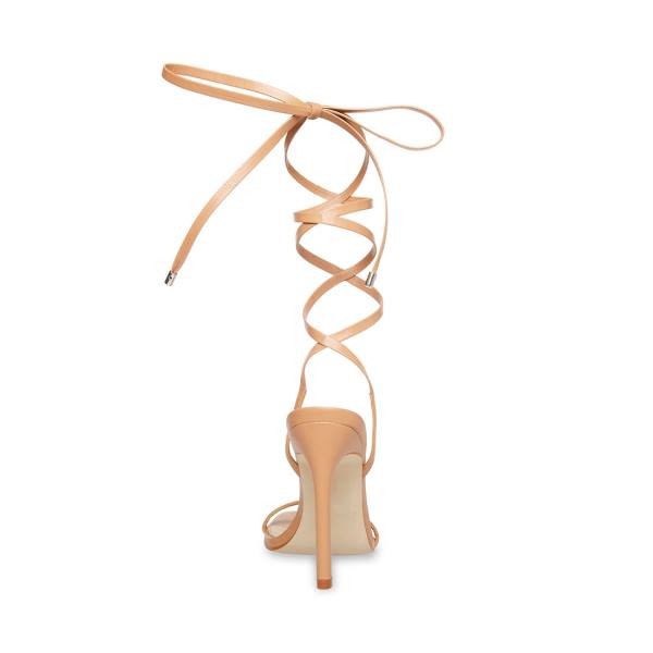 Steve Madden Uplift Natural Läder Heel Högklackade Skor Dam Beige | SM-136EP