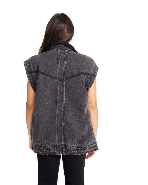 Steve Madden Utility Vest Jacka Dam Svarta | SM-290RF