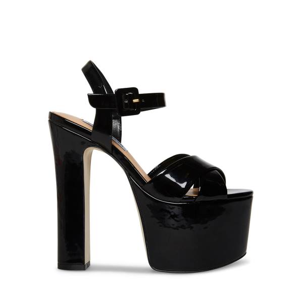 Steve Madden Vaida Lack Heel Högklackade Skor Dam Svarta | SM-568PR