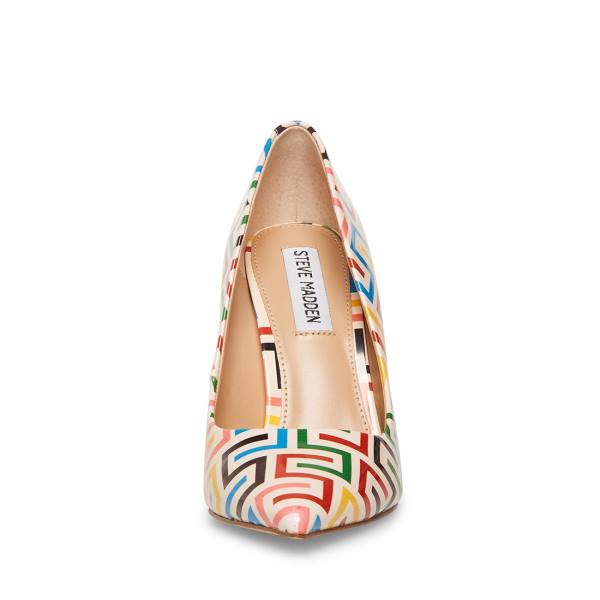 Steve Madden Vala Heel Högklackade Skor Dam Vita Gula | SM-428IE