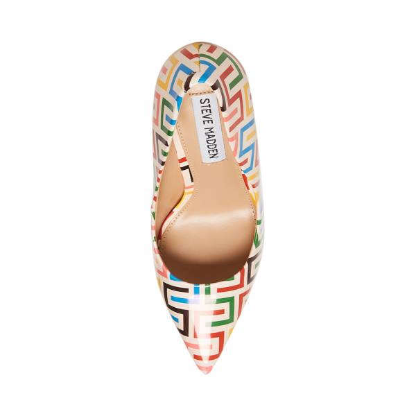 Steve Madden Vala Heel Högklackade Skor Dam Vita Gula | SM-428IE