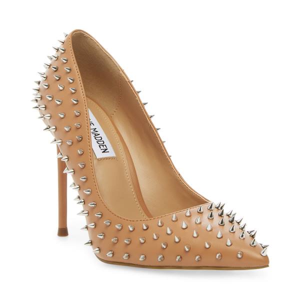 Steve Madden Vala-s Tan Heel Högklackade Skor Dam Beige | SM-283PX