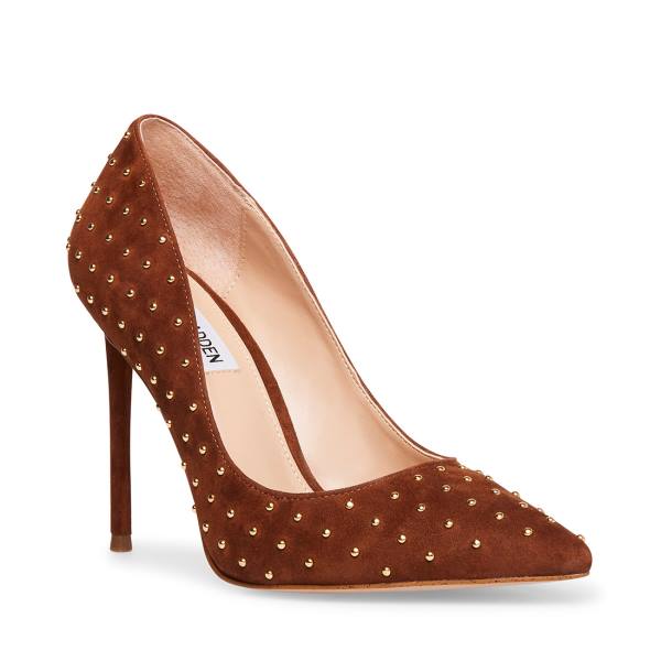 Steve Madden Valarie Cognac Heel Högklackade Skor Dam Bruna | SM-849LO