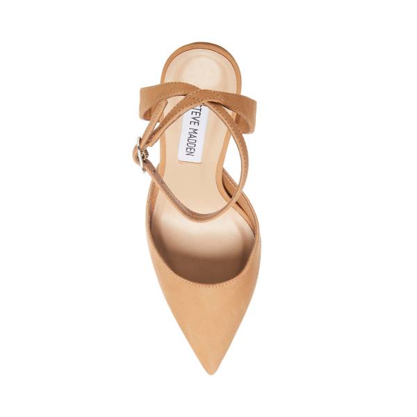 Steve Madden Vase Camel Nubuck Heel Högklackade Skor Dam Bruna | SM-861GF