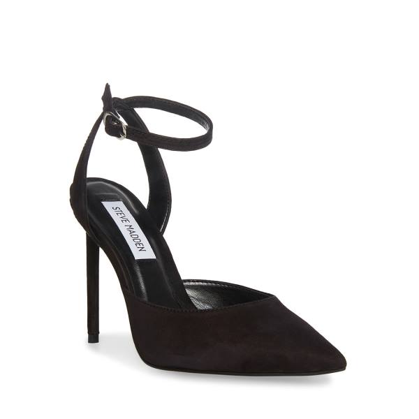 Steve Madden Vase Nubuck Heel Högklackade Skor Dam Svarta | SM-319XN