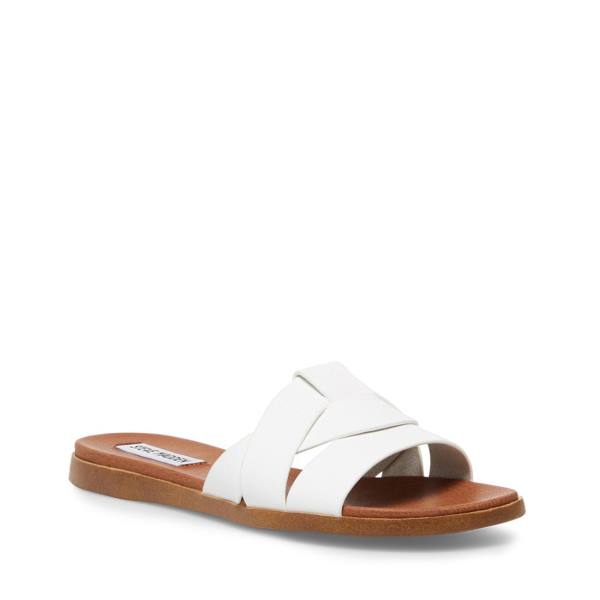 Steve Madden Vivien Läder Sandaler Dam Vita | SM-214YP