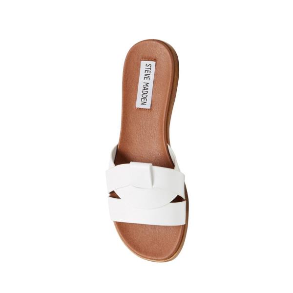 Steve Madden Vivien Läder Sandaler Dam Vita | SM-214YP