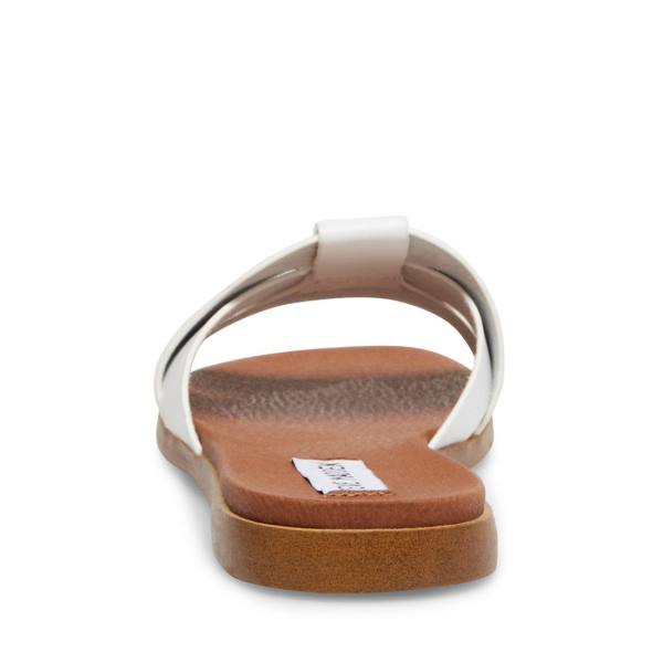 Steve Madden Vivien Läder Sandaler Dam Vita | SM-214YP