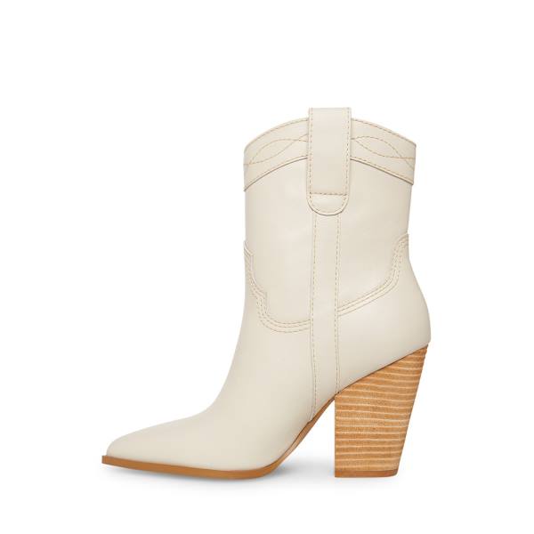 Steve Madden Westyn Bone Läder Kängor Dam Beige | SM-482UN