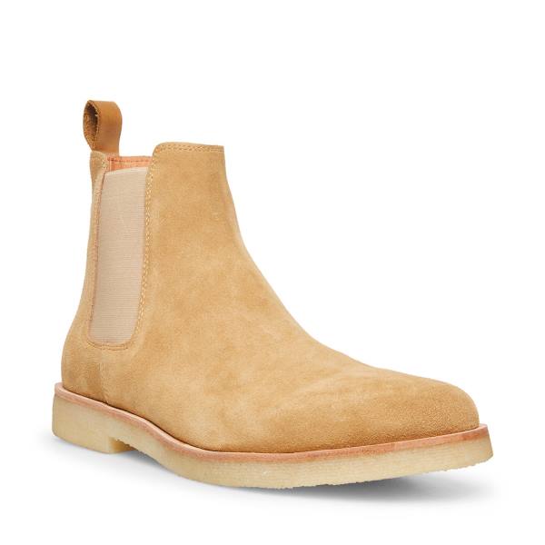 Steve Madden Wilshire Tan Mocka Stövlar Herr Bruna | SM-254CO