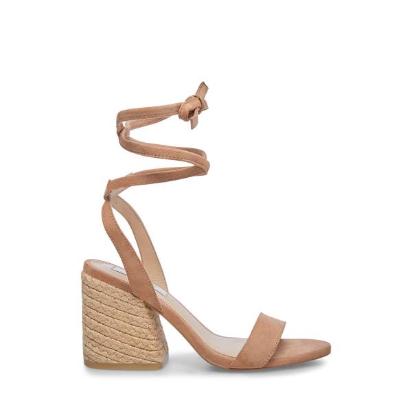 Steve Madden Yasi Sand Mocka Heel Högklackade Skor Dam Bruna | SM-485MF