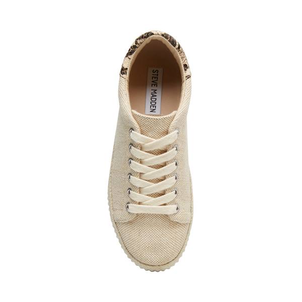 Steve Madden Zelena Tan Sneakers Dam Bruna | SM-052HQ