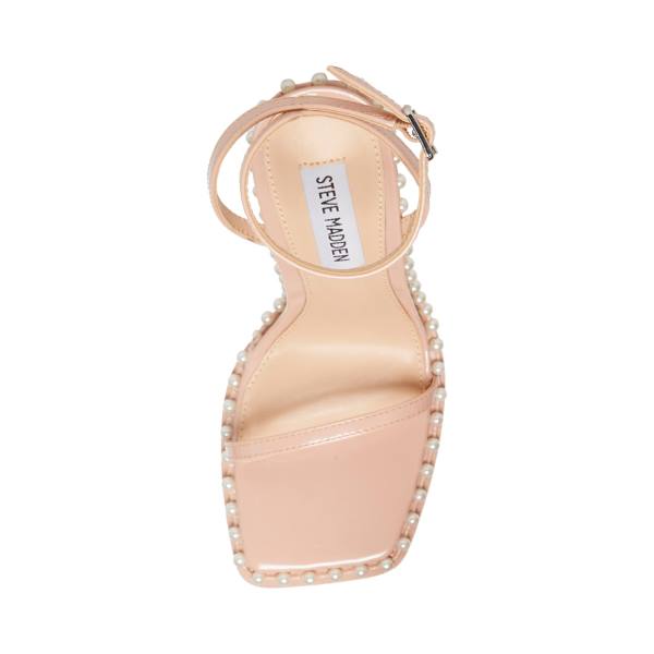 Steve Madden Zelle-p Blush Lack Heel Högklackade Skor Dam Rosa | SM-476XK