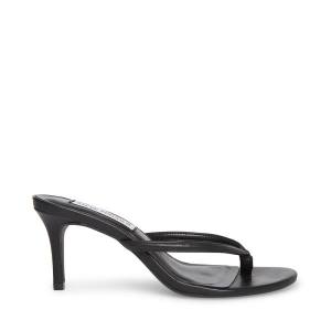 Steve Madden Addyson Läder Heel Högklackade Skor Dam Svarta | SM-605LY