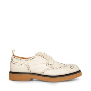 Steve Madden Adrick Bone Läder Finskor Herr Beige | SM-829CQ