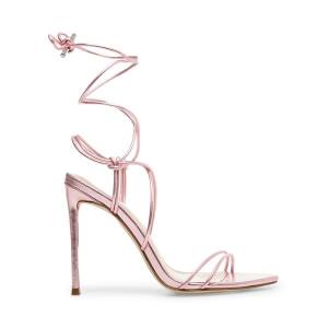 Steve Madden Badgirl Metallic Heel Högklackade Skor Dam Rosa Metal | SM-975KW